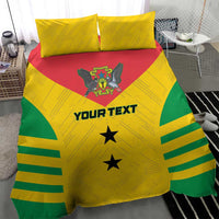 Custom Sao Tome and Principe Football Bedding Set Go Champions - Yellow Ver - Wonder Print Shop