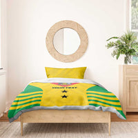 Custom Sao Tome and Principe Football Bedding Set Go Champions - Yellow Ver - Wonder Print Shop