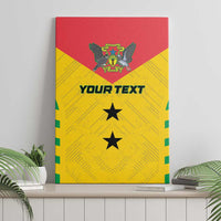 Custom Sao Tome and Principe Football Canvas Wall Art Go Champions - Yellow Ver - Wonder Print Shop