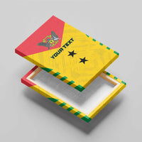 Custom Sao Tome and Principe Football Canvas Wall Art Go Champions - Yellow Ver - Wonder Print Shop