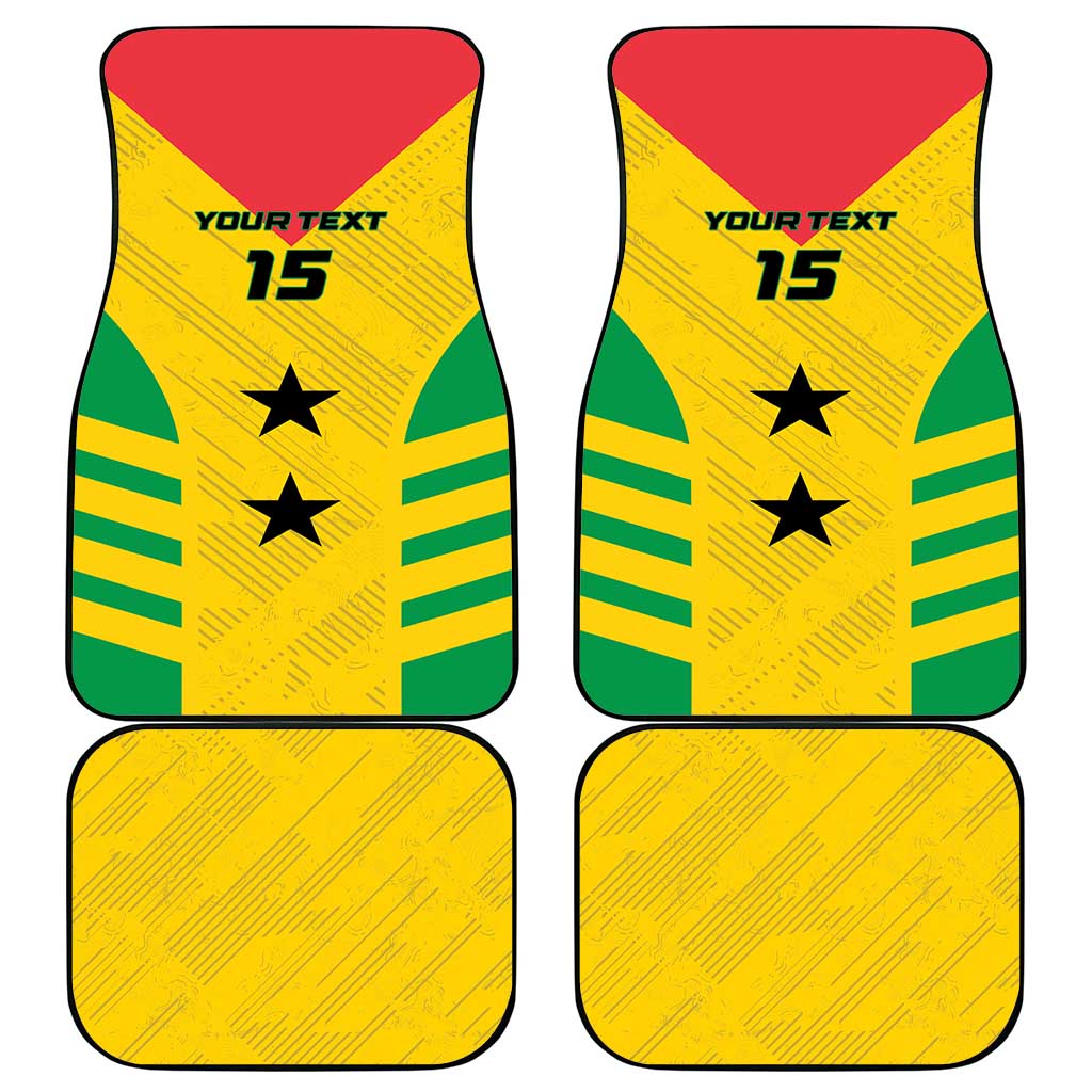 Custom Sao Tome and Principe Football Car Mats Go Champions - Yellow Ver - Wonder Print Shop