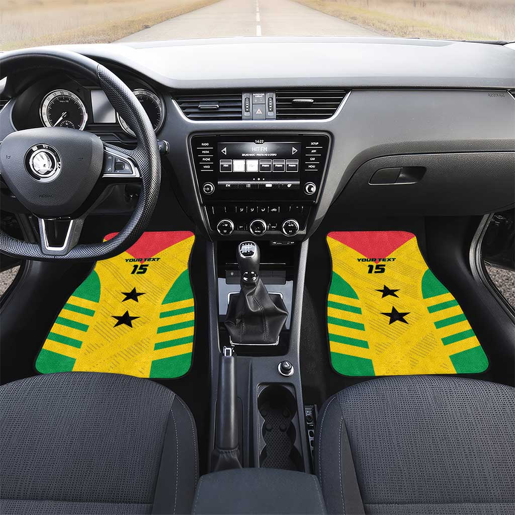 Custom Sao Tome and Principe Football Car Mats Go Champions - Yellow Ver - Wonder Print Shop