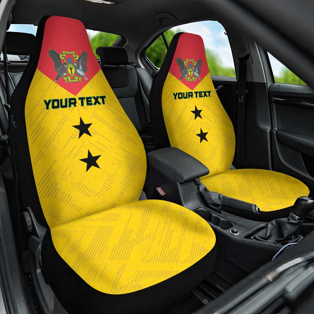 Custom Sao Tome and Principe Football Car Seat Cover Go Champions - Yellow Ver - Wonder Print Shop