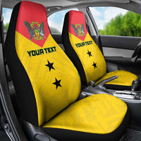 Custom Sao Tome and Principe Football Car Seat Cover Go Champions - Yellow Ver - Wonder Print Shop