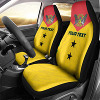Custom Sao Tome and Principe Football Car Seat Cover Go Champions - Yellow Ver - Wonder Print Shop