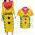 Custom Sao Tome and Principe Football Couples Matching Long Sleeve Bodycon Dress and Hawaiian Shirt Go Champions - Yellow Ver