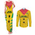 Custom Sao Tome and Principe Football Couples Matching Tank Maxi Dress and Long Sleeve Button Shirt Go Champions - Yellow Ver
