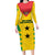 Custom Sao Tome and Principe Football Family Matching Long Sleeve Bodycon Dress and Hawaiian Shirt Go Champions - Yellow Ver - Wonder Print Shop