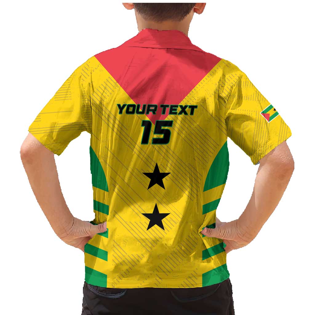 Custom Sao Tome and Principe Football Family Matching Mermaid Dress and Hawaiian Shirt Go Champions - Yellow Ver - Wonder Print Shop