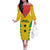 Custom Sao Tome and Principe Football Family Matching Off The Shoulder Long Sleeve Dress and Hawaiian Shirt Go Champions - Yellow Ver