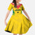 Custom Sao Tome and Principe Football Family Matching Off Shoulder Maxi Dress and Hawaiian Shirt Go Champions - Yellow Ver - Wonder Print Shop