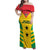 Custom Sao Tome and Principe Football Family Matching Off Shoulder Maxi Dress and Hawaiian Shirt Go Champions - Yellow Ver - Wonder Print Shop