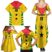 Custom Sao Tome and Principe Football Family Matching Summer Maxi Dress and Hawaiian Shirt Go Champions - Yellow Ver - Wonder Print Shop