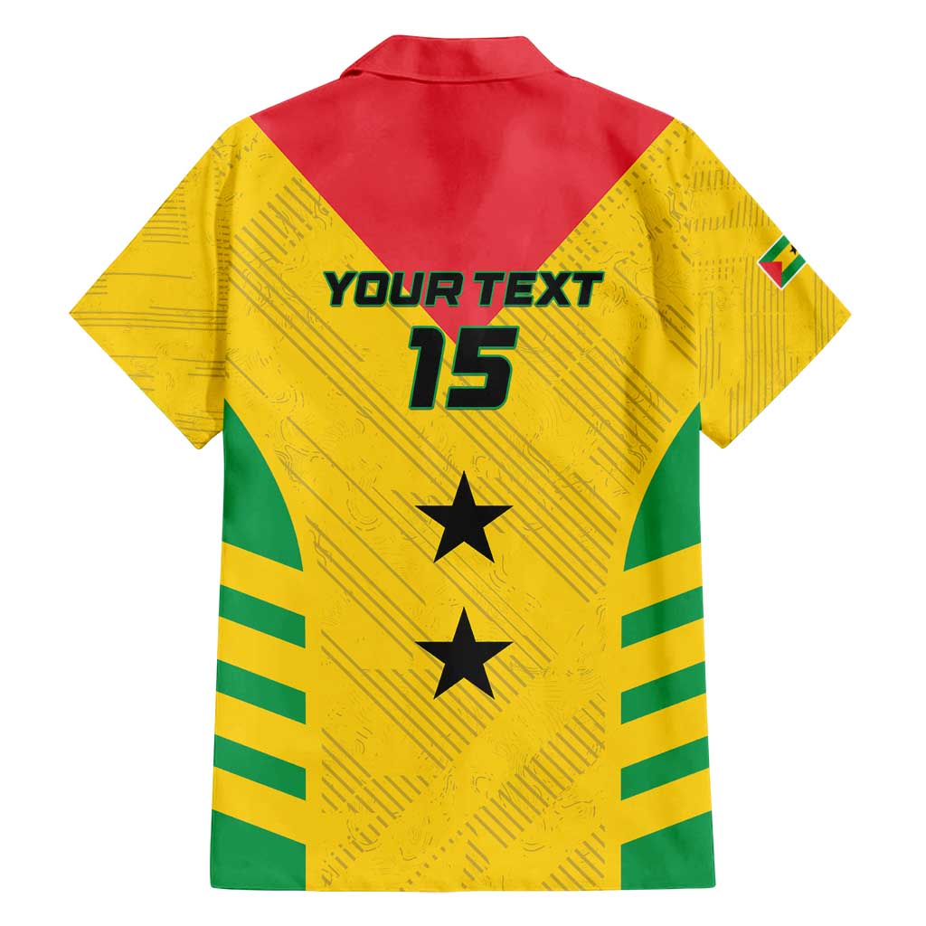 Custom Sao Tome and Principe Football Family Matching Summer Maxi Dress and Hawaiian Shirt Go Champions - Yellow Ver - Wonder Print Shop