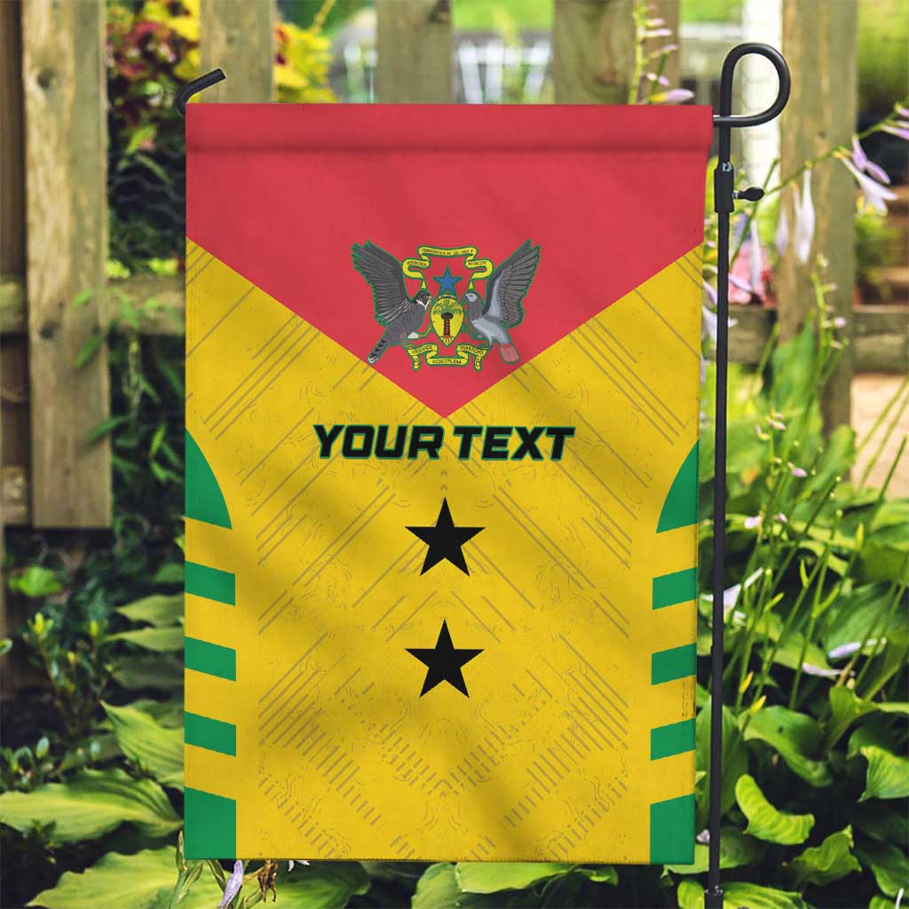 Custom Sao Tome and Principe Football Garden Flag Go Champions - Yellow Ver - Wonder Print Shop