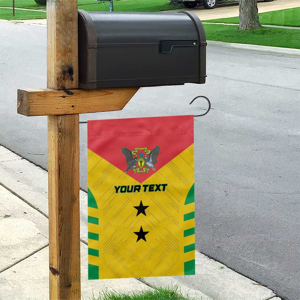 Custom Sao Tome and Principe Football Garden Flag Go Champions - Yellow Ver - Wonder Print Shop