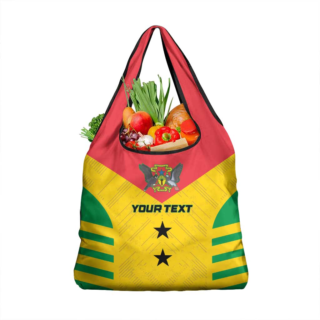 Custom Sao Tome and Principe Football Grocery Bag Go Champions - Yellow Ver