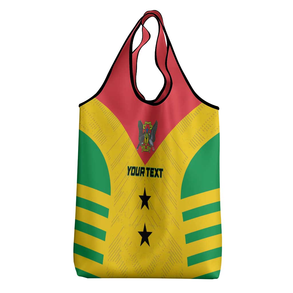 Custom Sao Tome and Principe Football Grocery Bag Go Champions - Yellow Ver