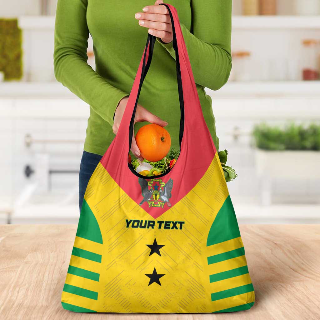 Custom Sao Tome and Principe Football Grocery Bag Go Champions - Yellow Ver