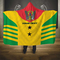 Custom Sao Tome and Principe Football Hooded Blanket Go Champions - Yellow Ver - Wonder Print Shop