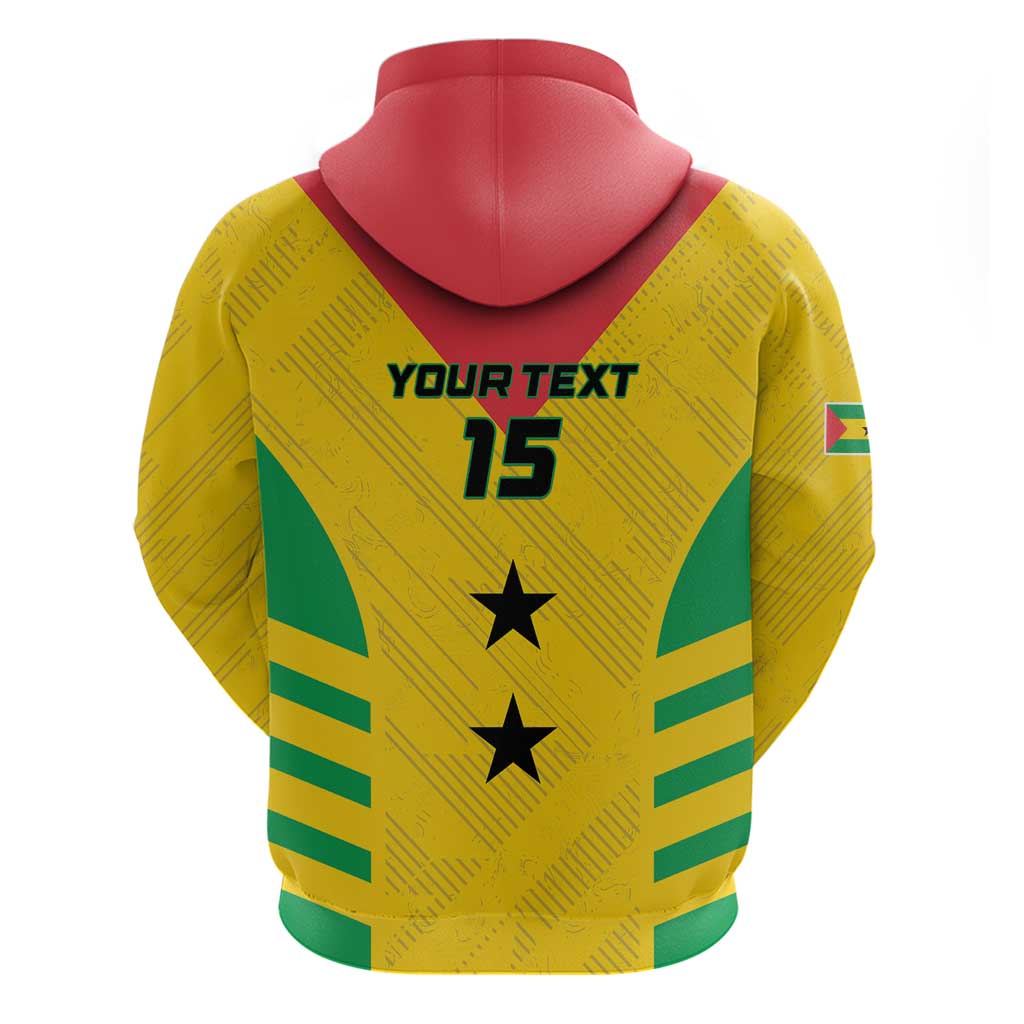 Custom Sao Tome and Principe Football Hoodie Go Champions - Yellow Ver - Wonder Print Shop