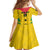 Custom Sao Tome and Principe Football Kid Short Sleeve Dress Go Champions - Yellow Ver - Wonder Print Shop