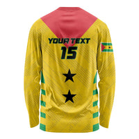 Custom Sao Tome and Principe Football Long Sleeve Shirt Go Champions - Yellow Ver - Wonder Print Shop