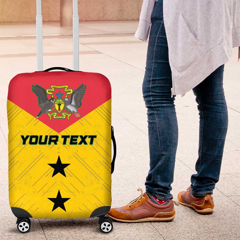 Custom Sao Tome and Principe Football Luggage Cover Go Champions - Yellow Ver - Wonder Print Shop