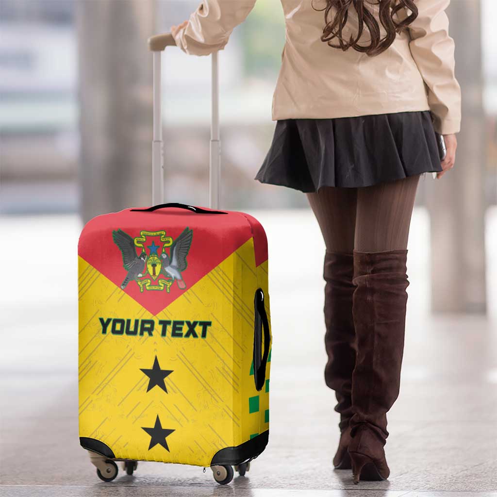 Custom Sao Tome and Principe Football Luggage Cover Go Champions - Yellow Ver - Wonder Print Shop