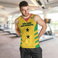 Custom Sao Tome and Principe Football Men Tank Top Go Champions - Yellow Ver - Wonder Print Shop
