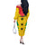 Custom Sao Tome and Principe Football Off The Shoulder Long Sleeve Dress Go Champions - Yellow Ver - Wonder Print Shop