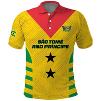 Custom Sao Tome and Principe Football Polo Shirt Go Champions - Yellow Ver - Wonder Print Shop