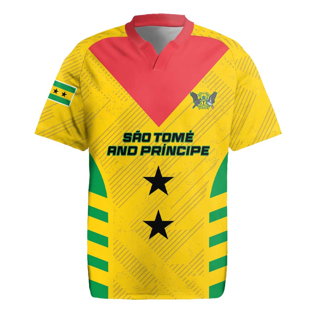 Custom Sao Tome and Principe Football Rugby Jersey Go Champions - Yellow Ver - Wonder Print Shop