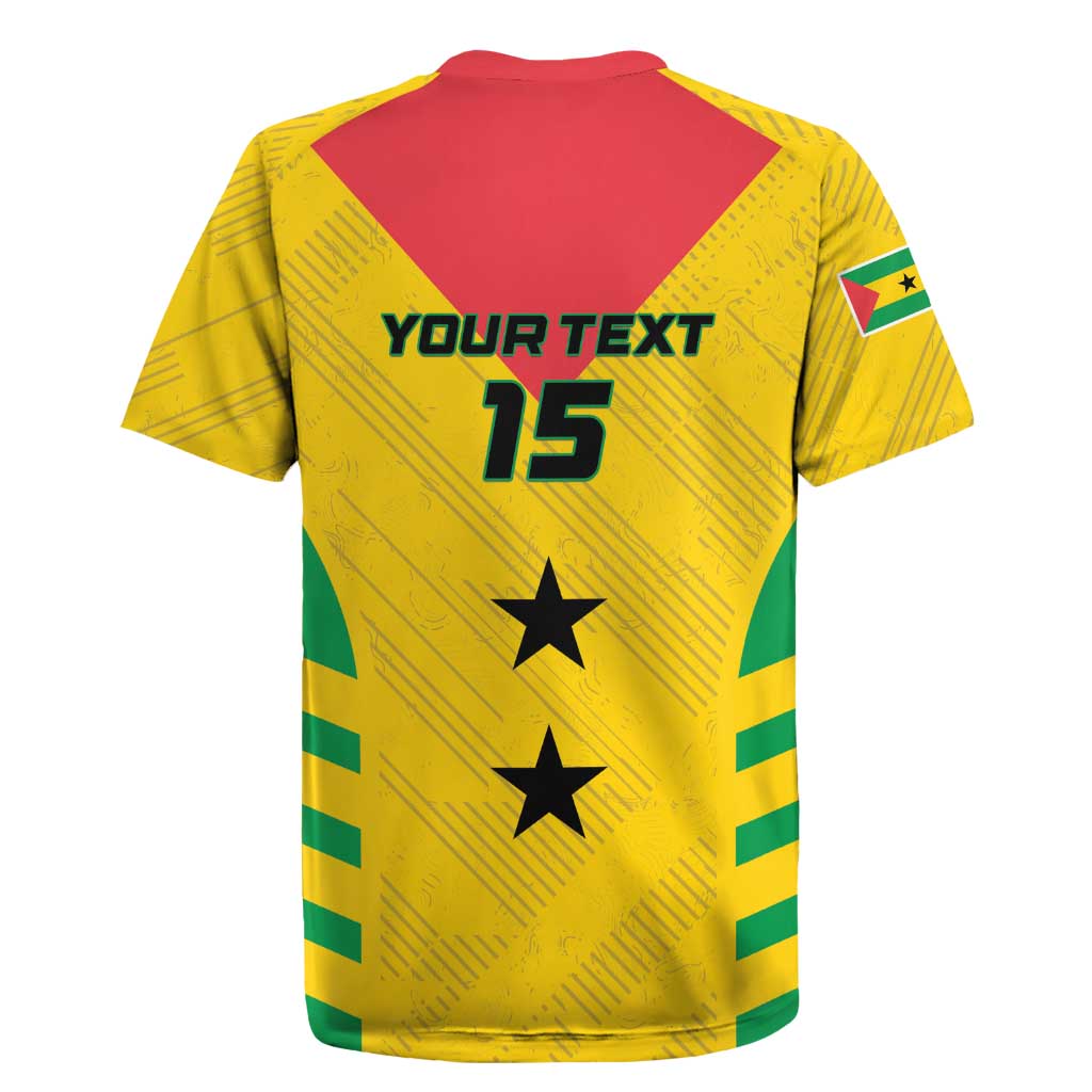 Custom Sao Tome and Principe Football Rugby Jersey Go Champions - Yellow Ver - Wonder Print Shop