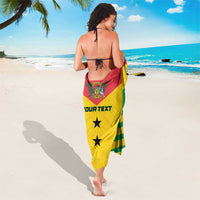 Custom Sao Tome and Principe Football Sarong Go Champions - Yellow Ver - Wonder Print Shop