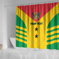 Custom Sao Tome and Principe Football Shower Curtain Go Champions - Yellow Ver - Wonder Print Shop