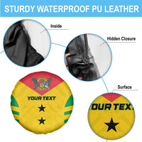 Custom Sao Tome and Principe Football Spare Tire Cover Go Champions - Yellow Ver - Wonder Print Shop