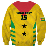 Custom Sao Tome and Principe Football Sweatshirt Go Champions - Yellow Ver - Wonder Print Shop