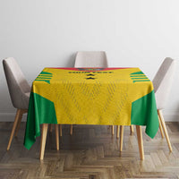 Custom Sao Tome and Principe Football Tablecloth Go Champions - Yellow Ver - Wonder Print Shop