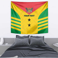 Custom Sao Tome and Principe Football Tapestry Go Champions - Yellow Ver - Wonder Print Shop
