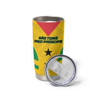 Custom Sao Tome and Principe Football Tumbler Cup Go Champions - Yellow Color - Wonder Print Shop