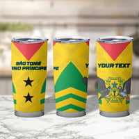 Custom Sao Tome and Principe Football Tumbler Cup Go Champions - Yellow Color - Wonder Print Shop