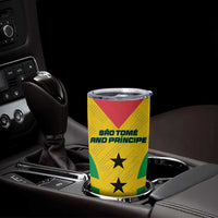 Custom Sao Tome and Principe Football Tumbler Cup Go Champions - Yellow Color - Wonder Print Shop