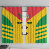 Custom Sao Tome and Principe Football Window Curtain Go Champions - Yellow Ver - Wonder Print Shop