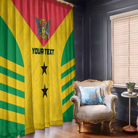 Custom Sao Tome and Principe Football Window Curtain Go Champions - Yellow Ver - Wonder Print Shop