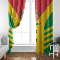 Custom Sao Tome and Principe Football Window Curtain Go Champions - Yellow Ver - Wonder Print Shop