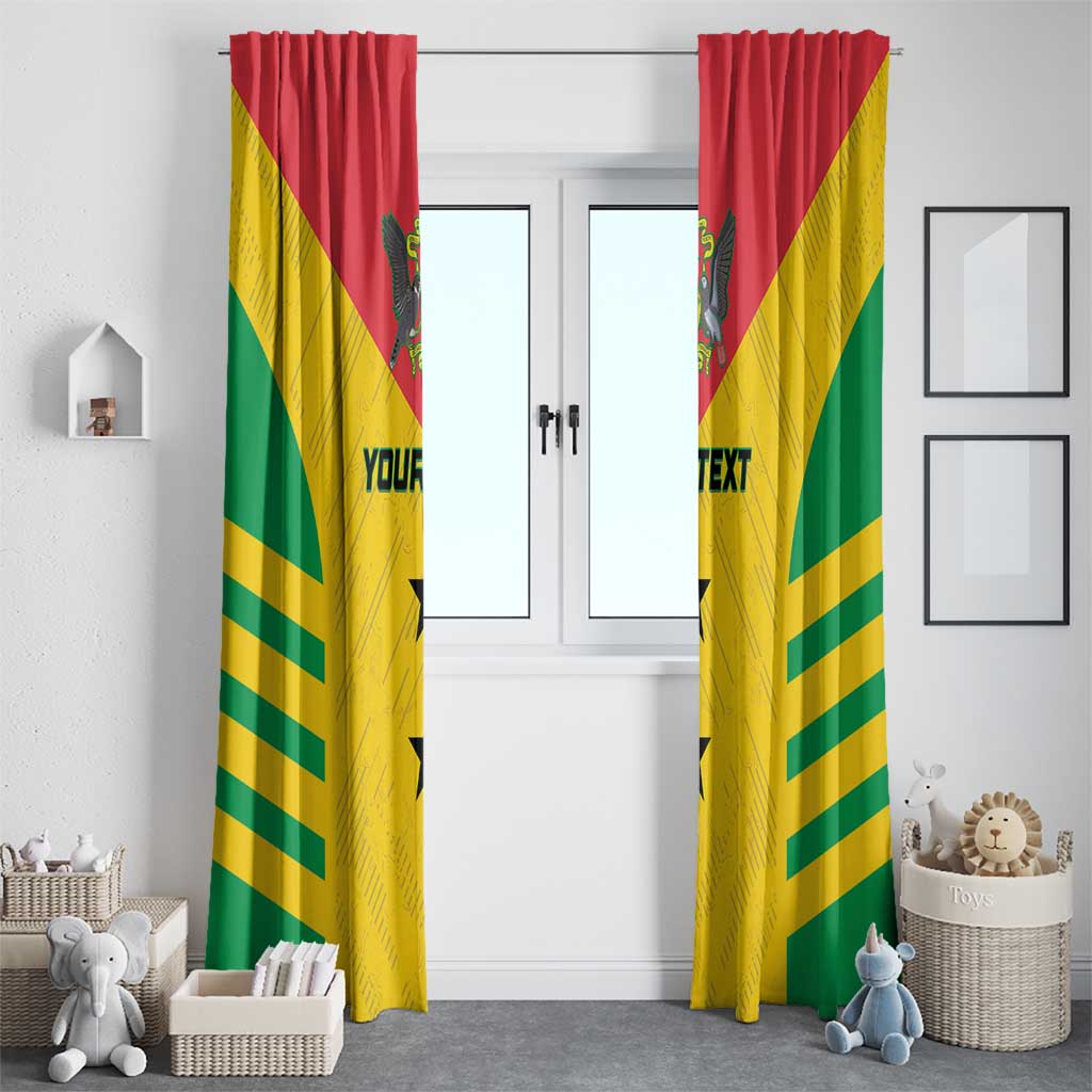 Custom Sao Tome and Principe Football Window Curtain Go Champions - Yellow Ver - Wonder Print Shop