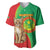 Personalised Mauritania Baseball Jersey African Wild Cat With Coat Of Arms - Wonder Print Shop