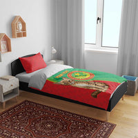 Personalised Mauritania Bedding Set African Wild Cat With Coat Of Arms - Wonder Print Shop