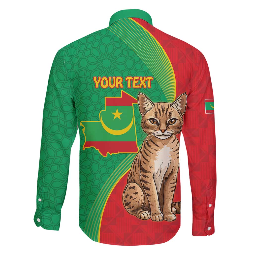 Personalised Mauritania Family Matching Off Shoulder Maxi Dress and Hawaiian Shirt African Wild Cat With Coat Of Arms - Wonder Print Shop